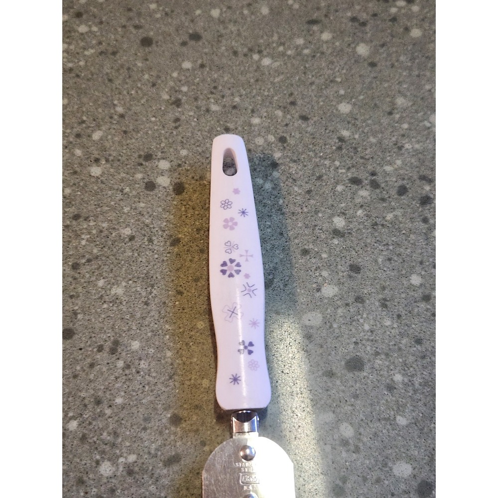 VTG 1960s 70s Ecko Stainless Steel Frosting Spatula Purple Flowers - Picture 3 of 5